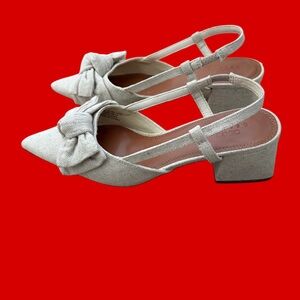 ASOS WOMEN'S WIDE FIT SAIDI BOW SLINGBACK MID HEELED